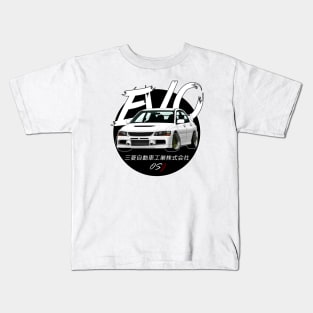 JDM EVO White Black Sun Edition Kids T-Shirt